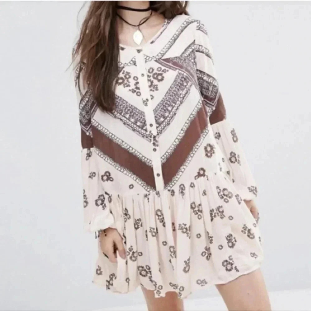 Free People From Your Heart Print Mini Dress Smock - Picture 3 of 9